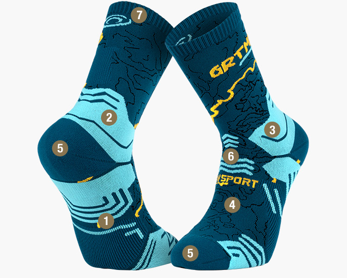 TREK GR TMB collector blue/yellow sock